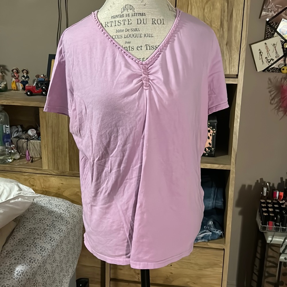 Basic Editions Lavender Tee - XL